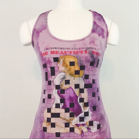 Y2K Hand-Dyed Graphic Tank Top | Size XS - Picture 2 of 9